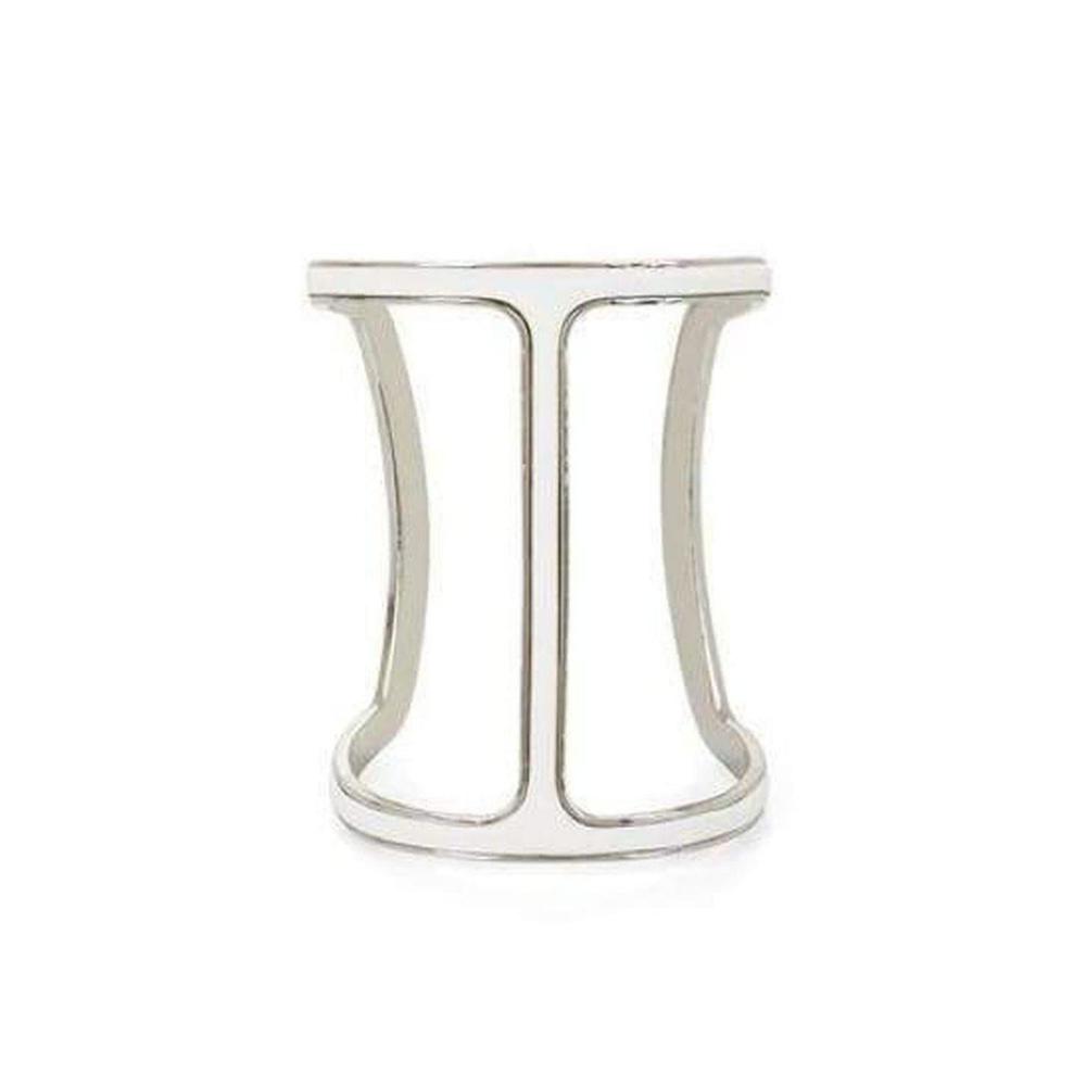 BCBGMAXAZRIA - Faux-leather Covered Cutout Cuff Bracelet